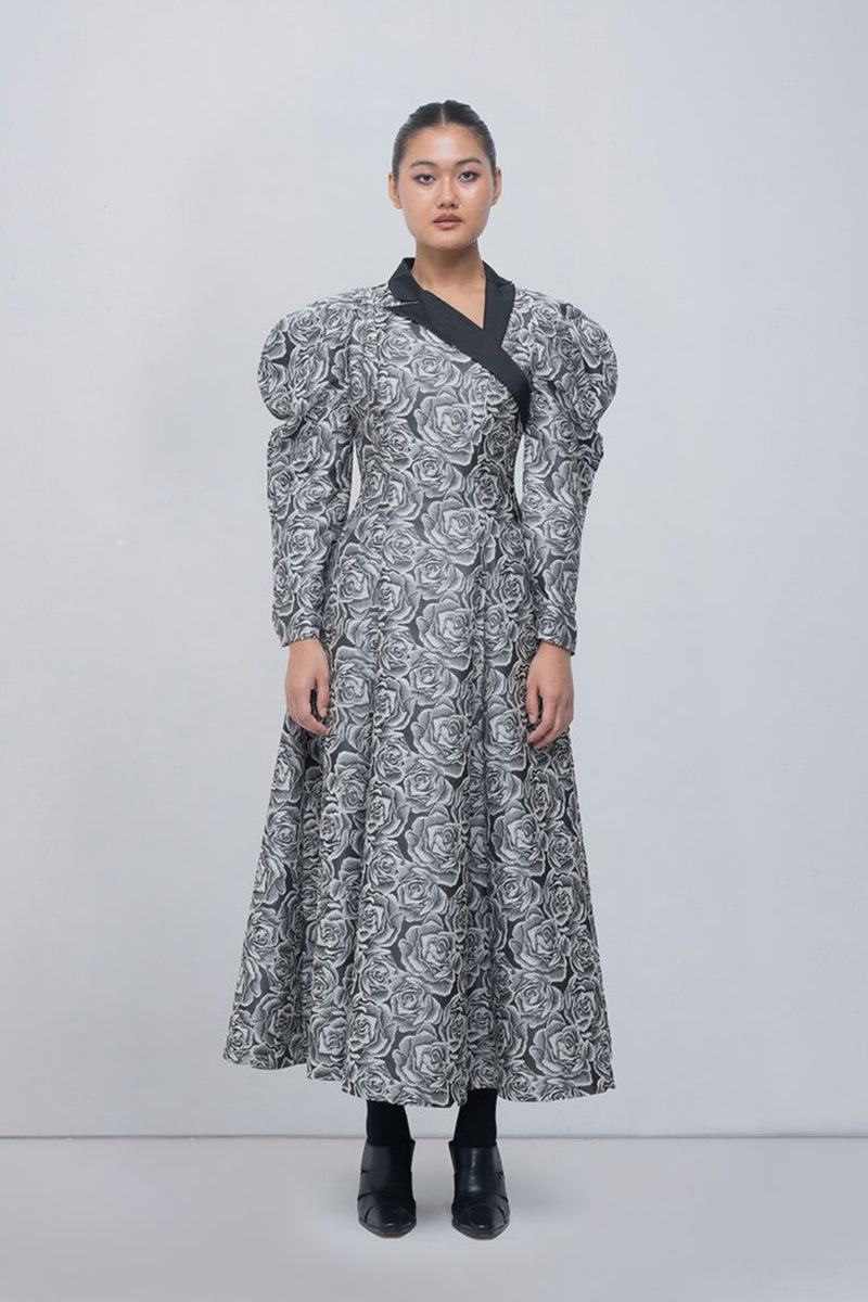 Kavy Dress viscose by Leh Studios in black, grey for women Worldwide