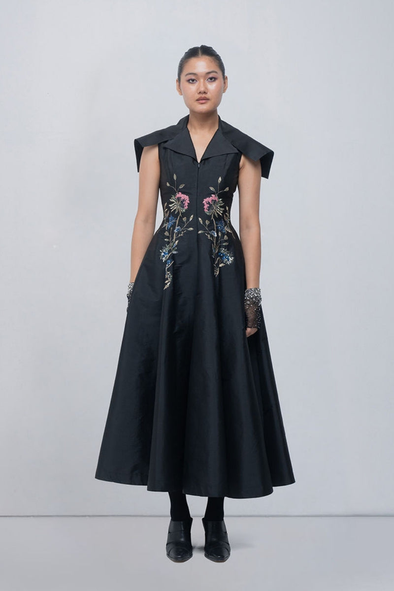 Jenna Dress viscose by Leh Studios in black for women Worldwide