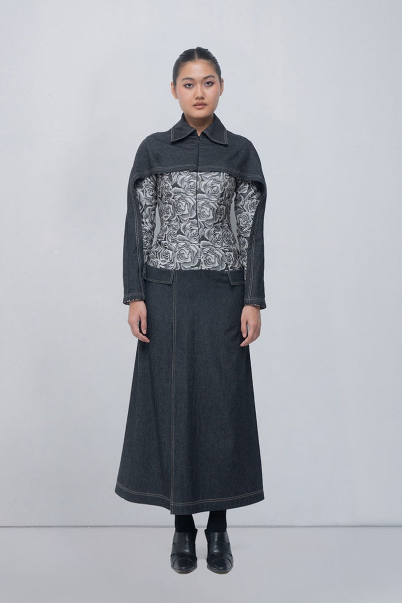 Ipek Dress viscose by Leh Studios in grey for women Worldwide