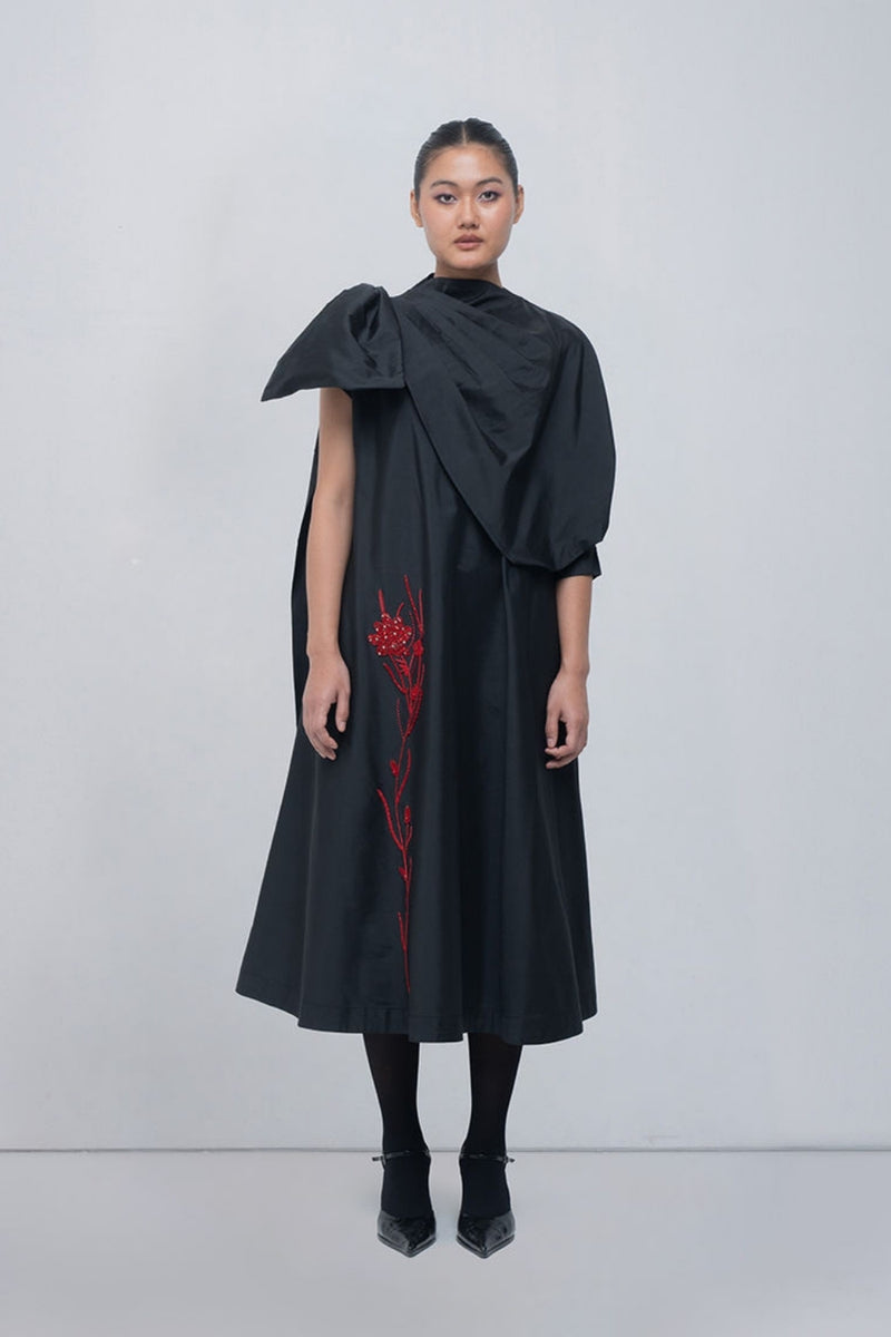 Estelle Dress viscose by Leh Studios in black for women Worldwide