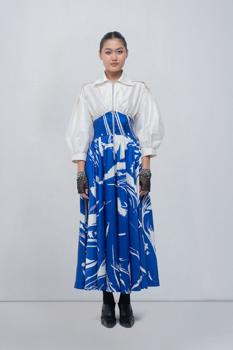 Aiysha Dress viscose by Leh Studios in ivory for women Worldwide