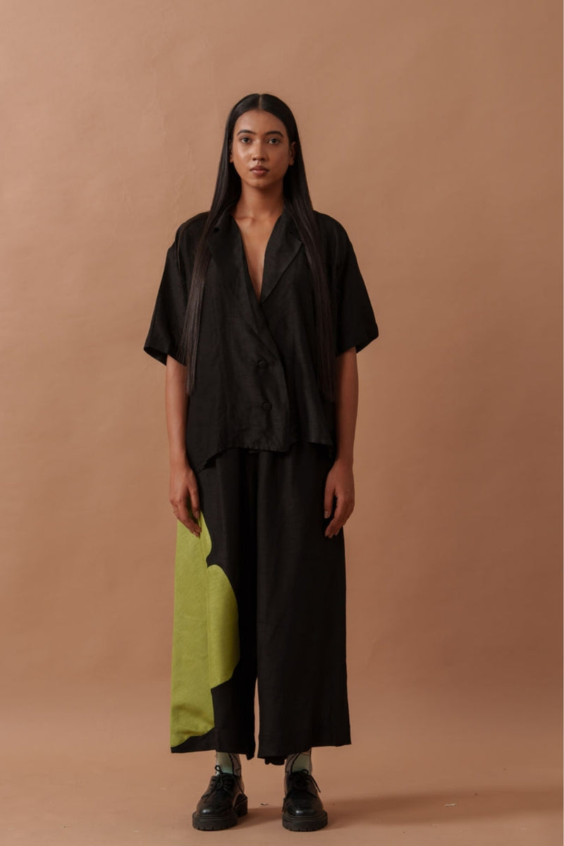 Gunpowder Flo Pants mysore silk pant/trouser by Stoique in green, black for women Worldwide