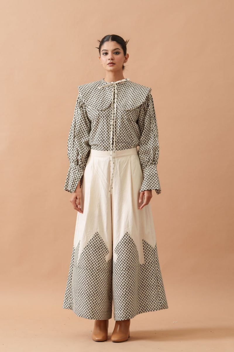Lotus Pants handwoven cotton pant/trouser by Stoique in natural, black for women Worldwide