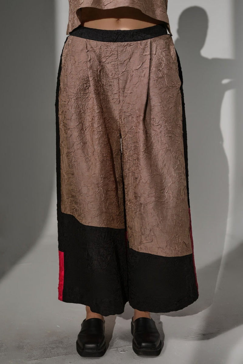 Awaken Pants-Grey + Pink + Black crushed silk pant/trouser by Stoique in grey, pink, black for women Worldwide