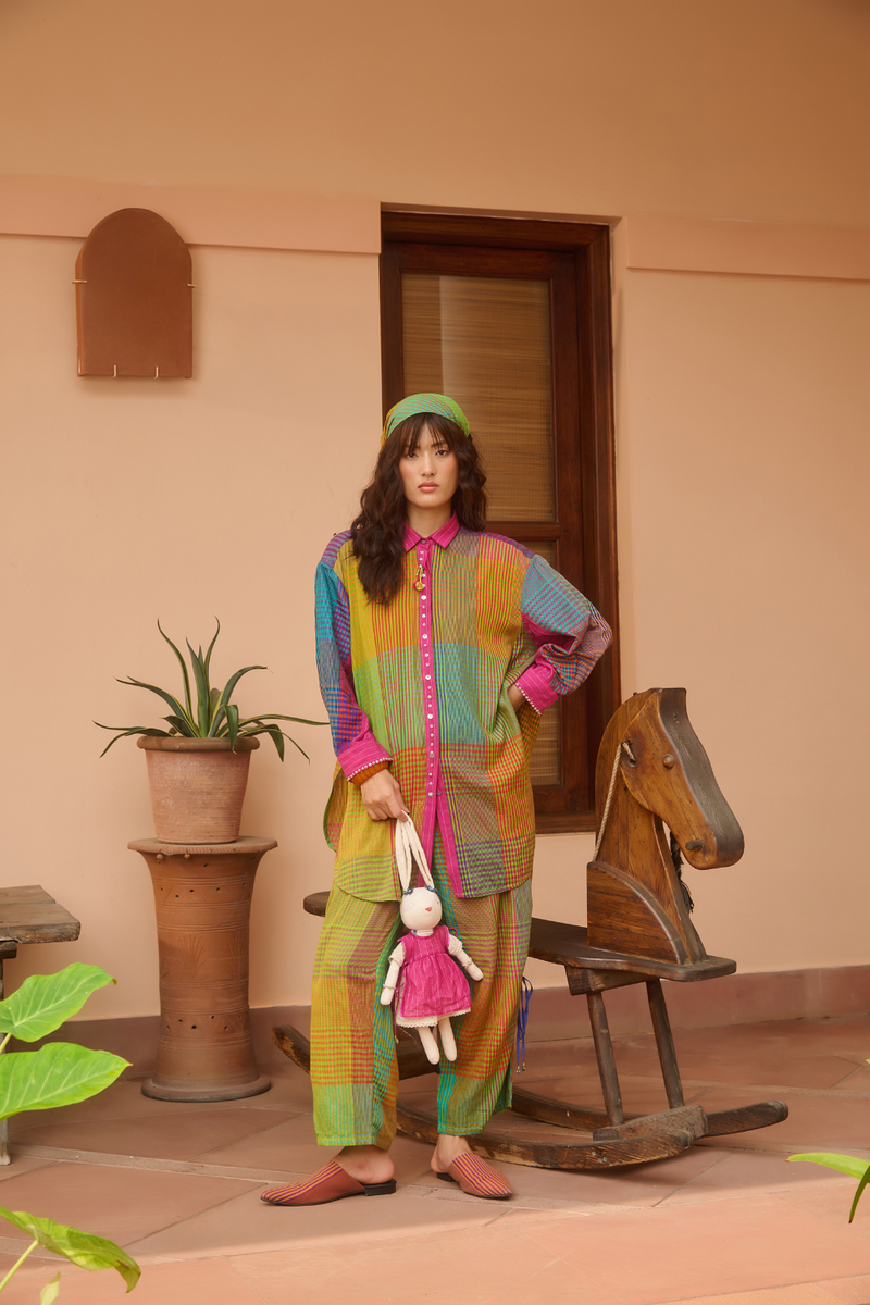 MARGIE SHIRT-MULTICOLOR silk by SWATTI KAPOOR in multi color for women Worldwide