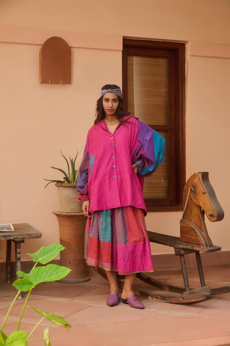 BONNIE JACKET-MULTICOLOR silk by SWATTI KAPOOR in multi color for women Worldwide