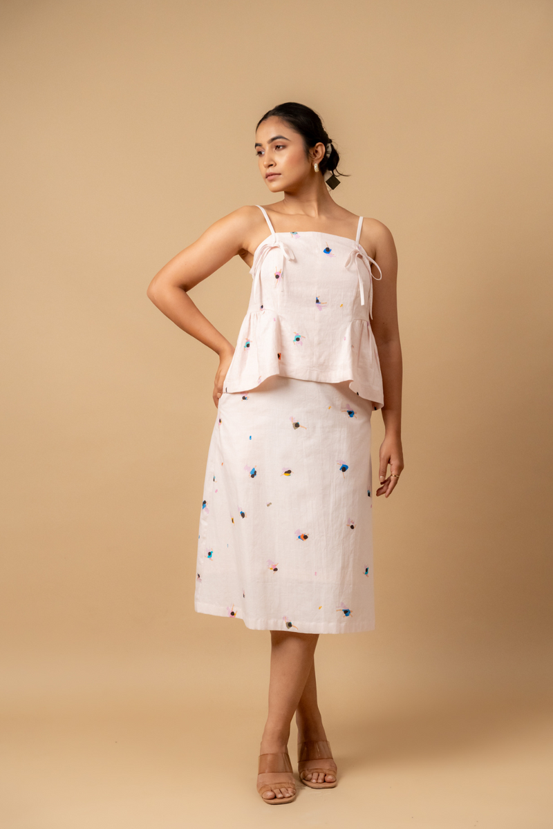 Starglade printed skirt by Doodlage in pink color for women Worldwide