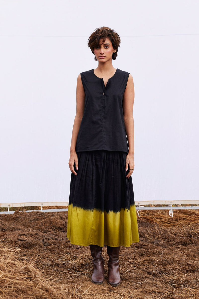 Dawn co-ord set cotton by Khara Kapas in black for women Worldwide