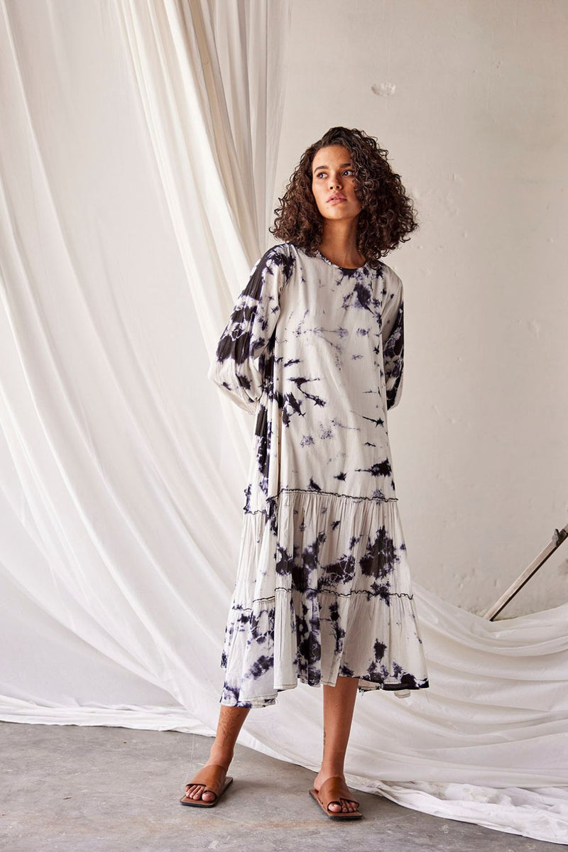Summer Solstice Dress cotton Dresses by Khara Kapas in white for women Worldwide