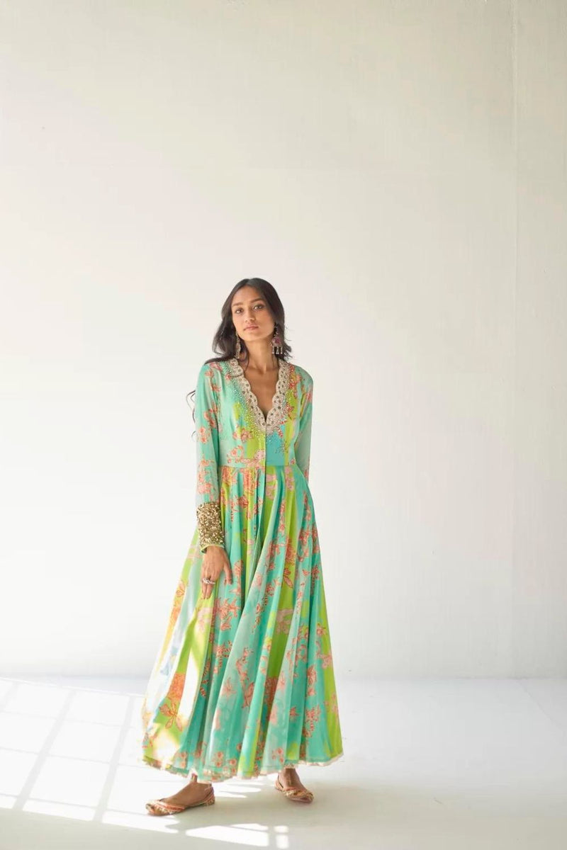 FEROZY ORCHID ANARKALI SET Kurta Sets by Rajiramniq for women Worldwide