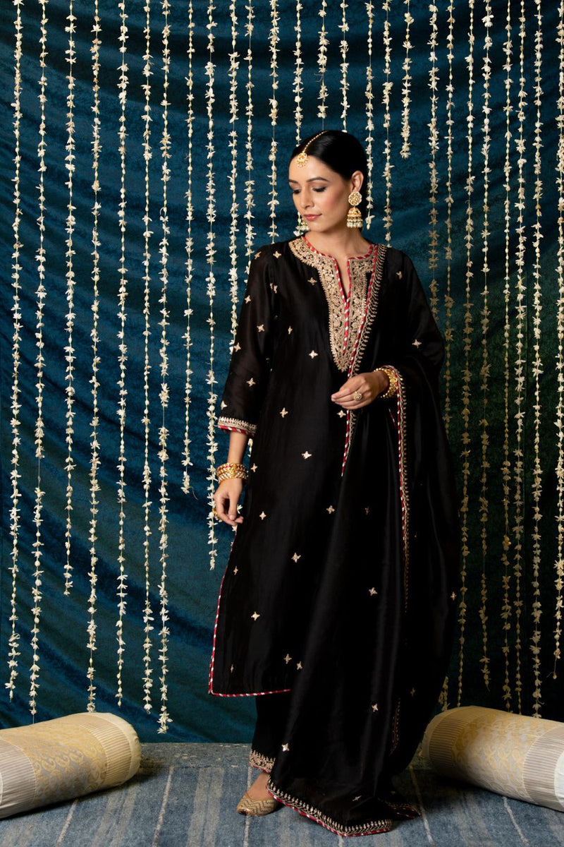 Ragini Kurta Set silk by Maison Shefali for women Worldwide