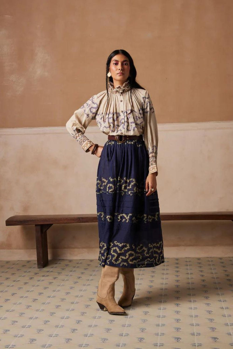 Farmer top-Ivory Spiral cotton by CORD for women Worldwide