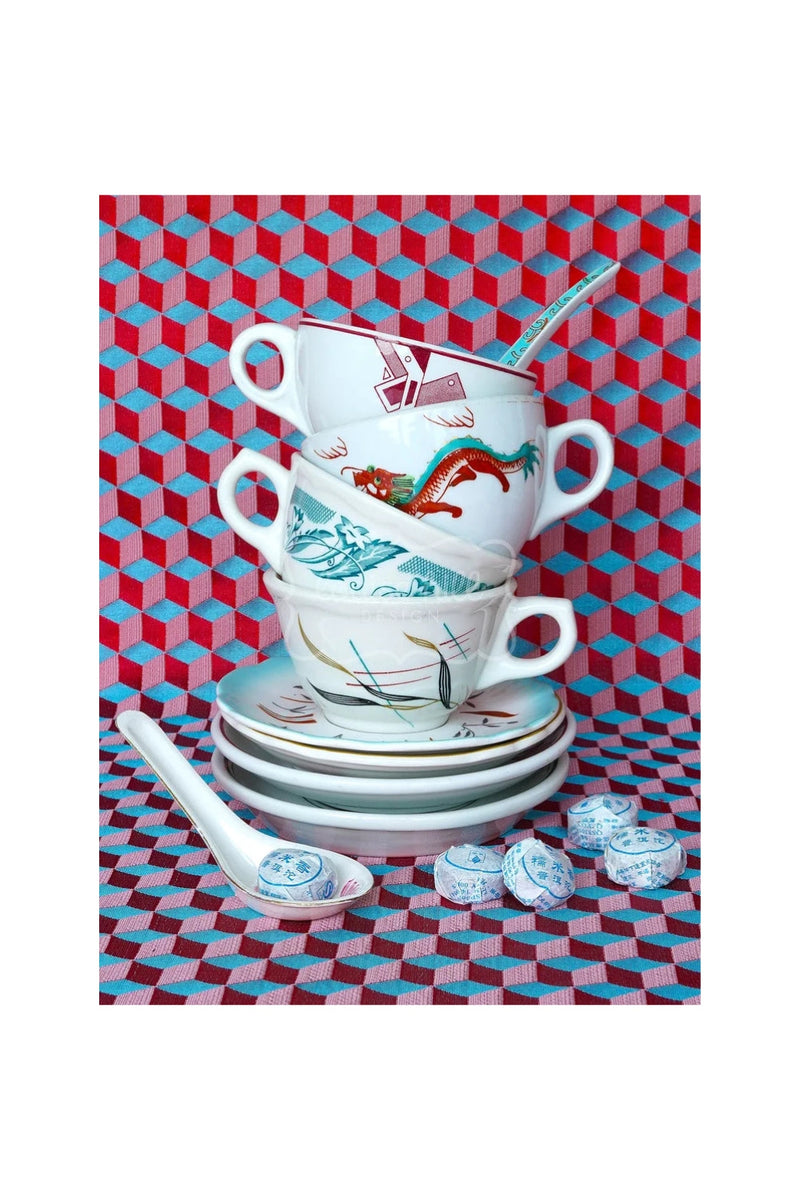 Still Life in Jade & Ruby Red
