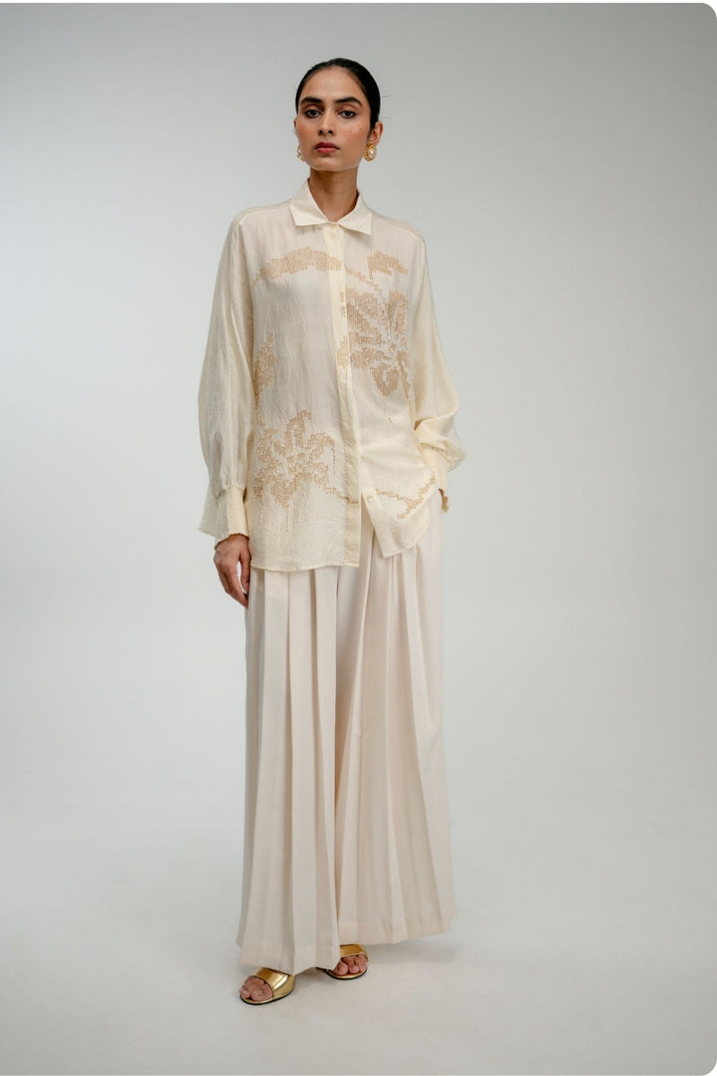 The Afternoon Shirt mulberry silk top/shirt by Ode to Odd in off white for women Worldwide