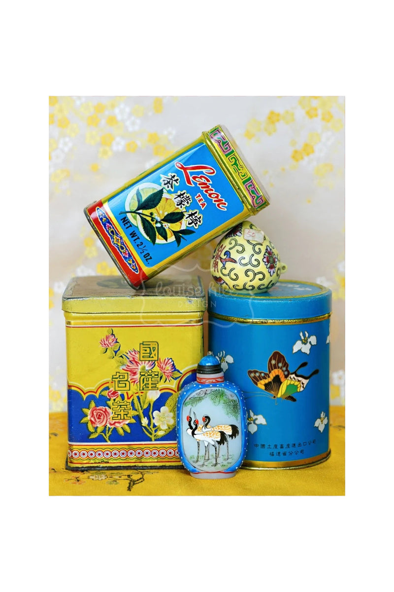 Still Life in Bright blue & Lemon Yellow
