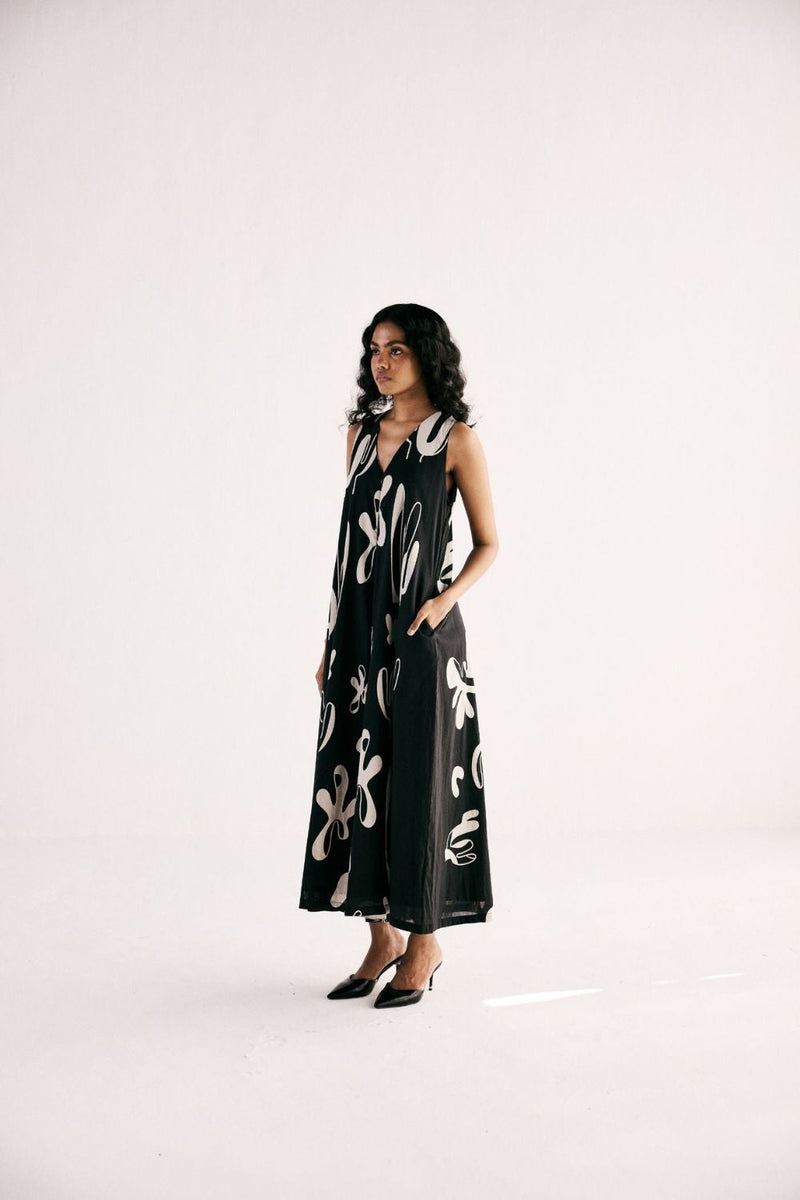CACTUS JUMPSUIT cotton by Khara Kapas in black for women Worldwide