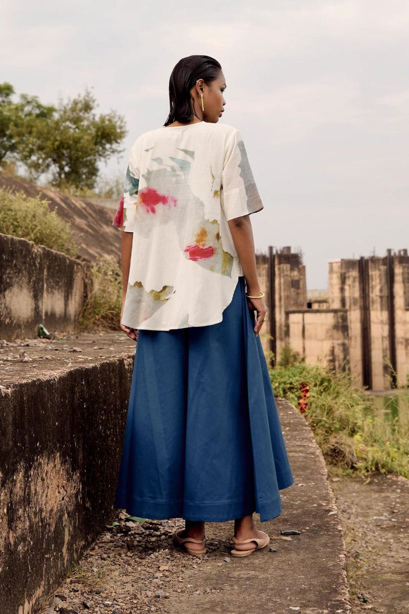 Silia top cotton by Khara Kapas in white for women Worldwide