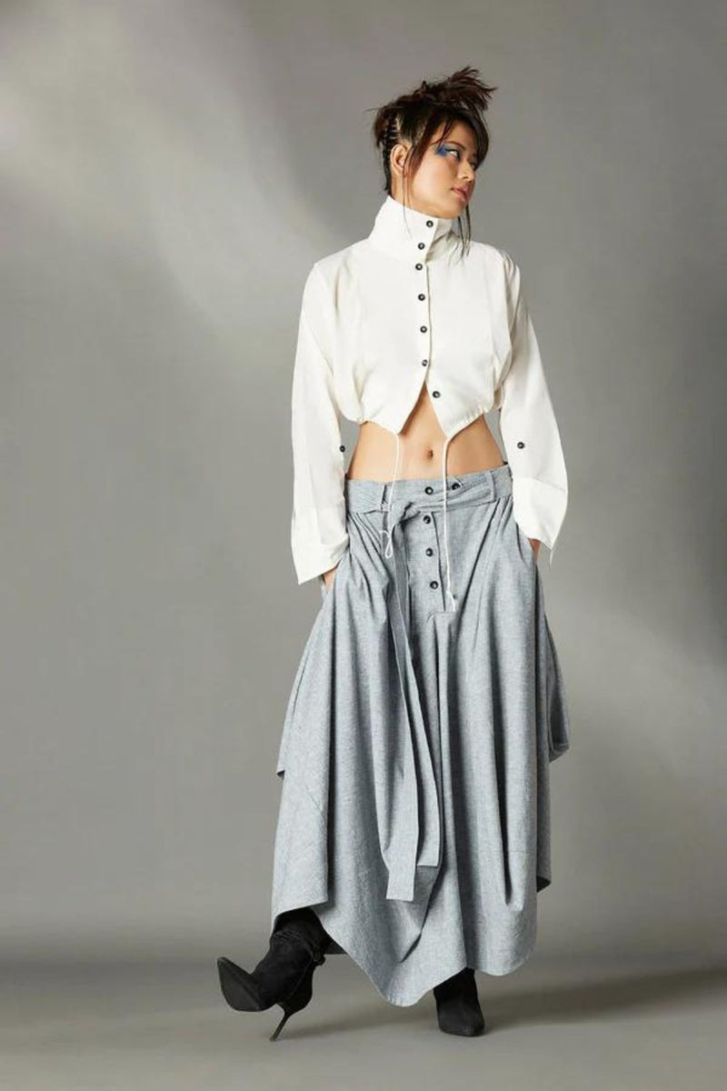 Milena Shirt in White cotton by Chola in white color for women Worldwide