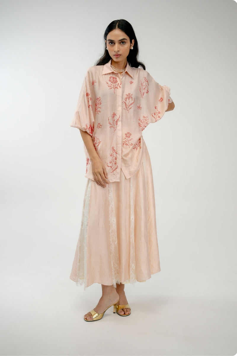 Old Garden Shirt mulberry silk top/shirt by Ode to Odd in pink for women Worldwide