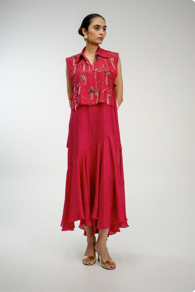 Found Again Set mulberry silk dress by Ode to Odd in pink for women Worldwide