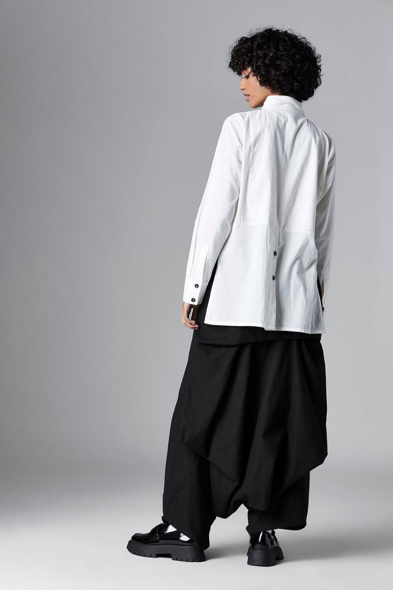 MIKA SHIRT cotton Tops and Shirts by Chola in white color for women Worldwide