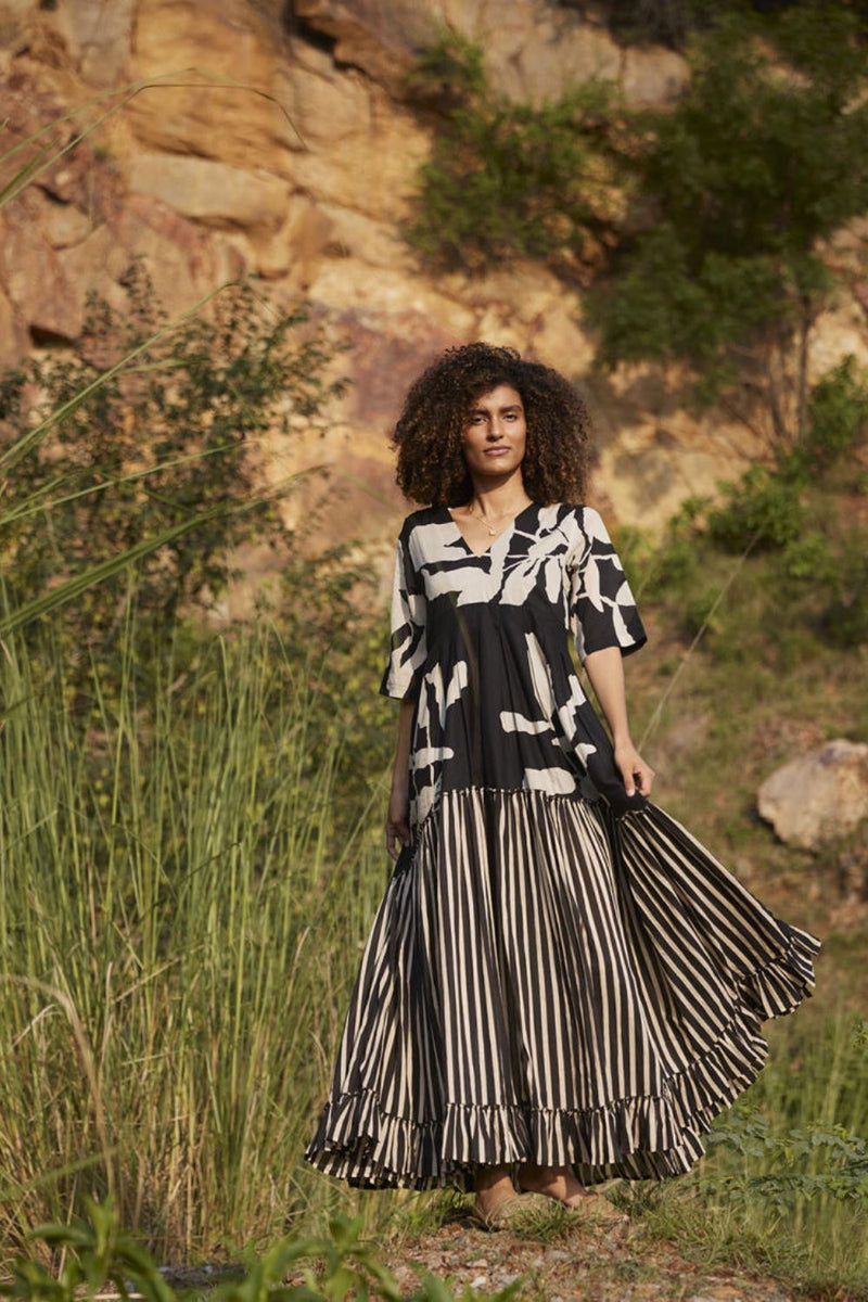 Longing Days Maxi Dress Dress by Khara Kapas in black for women Worldwide