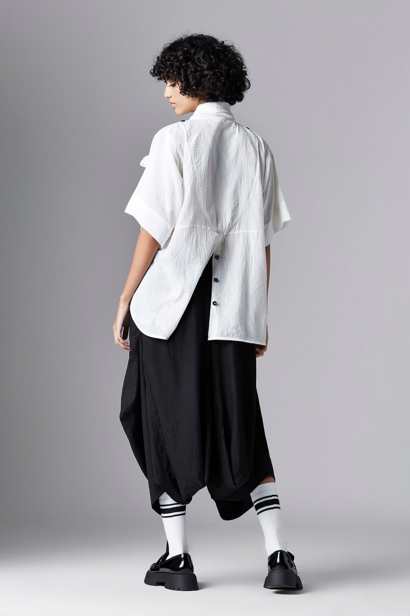 AYLIN SHIRT cotton Tops and Shirts by Chola in white color for women Worldwide