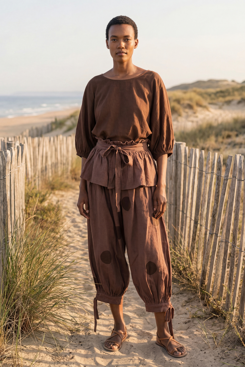 The Noe Pants – Polka Brown