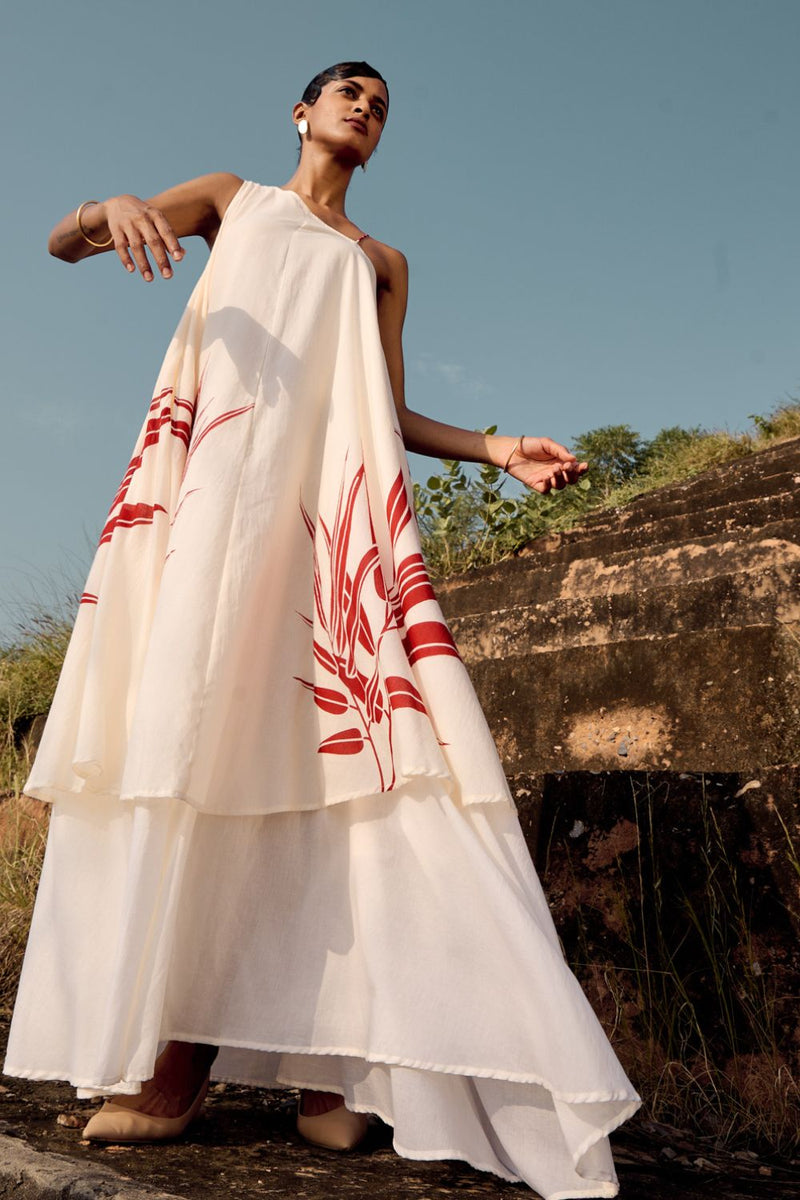 Dacnis dress cotton by Khara Kapas in white for women Worldwide
