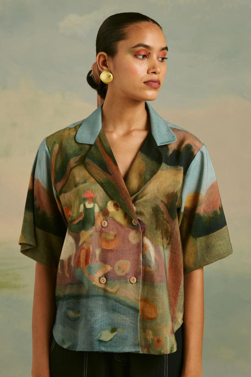 60s Shirt - Spring cotton Top & Tunics by CORD for women Worldwide