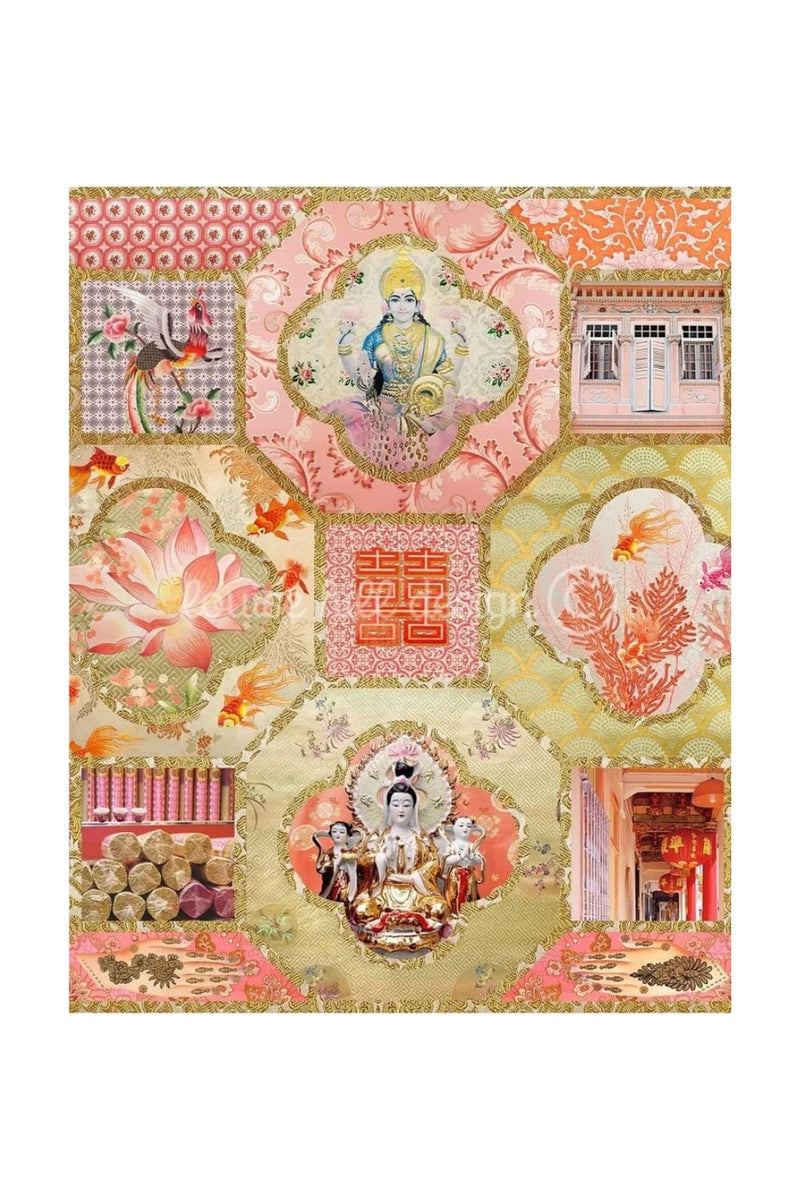 Chinoiserie In Gold & Blush Pinks