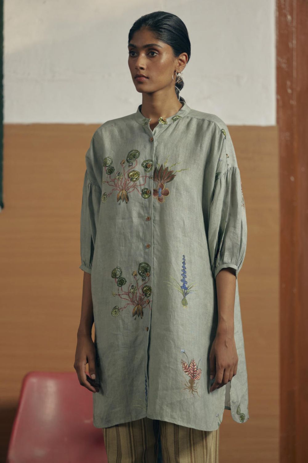 Oracle Tunic - Botanical Blue