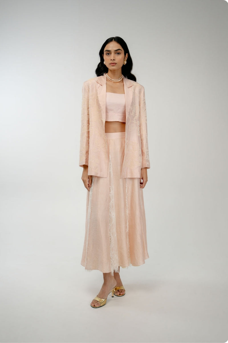 Still Here Set mulberry silk co-ord set by Ode to Odd in pink for women Worldwide