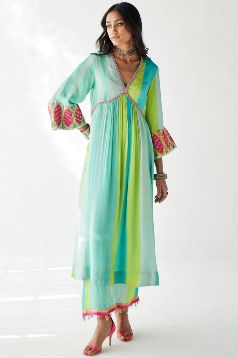 FEROZY BELL SLEEVE KURTA SET Kurta Sets by Rajiramniq for women Worldwide