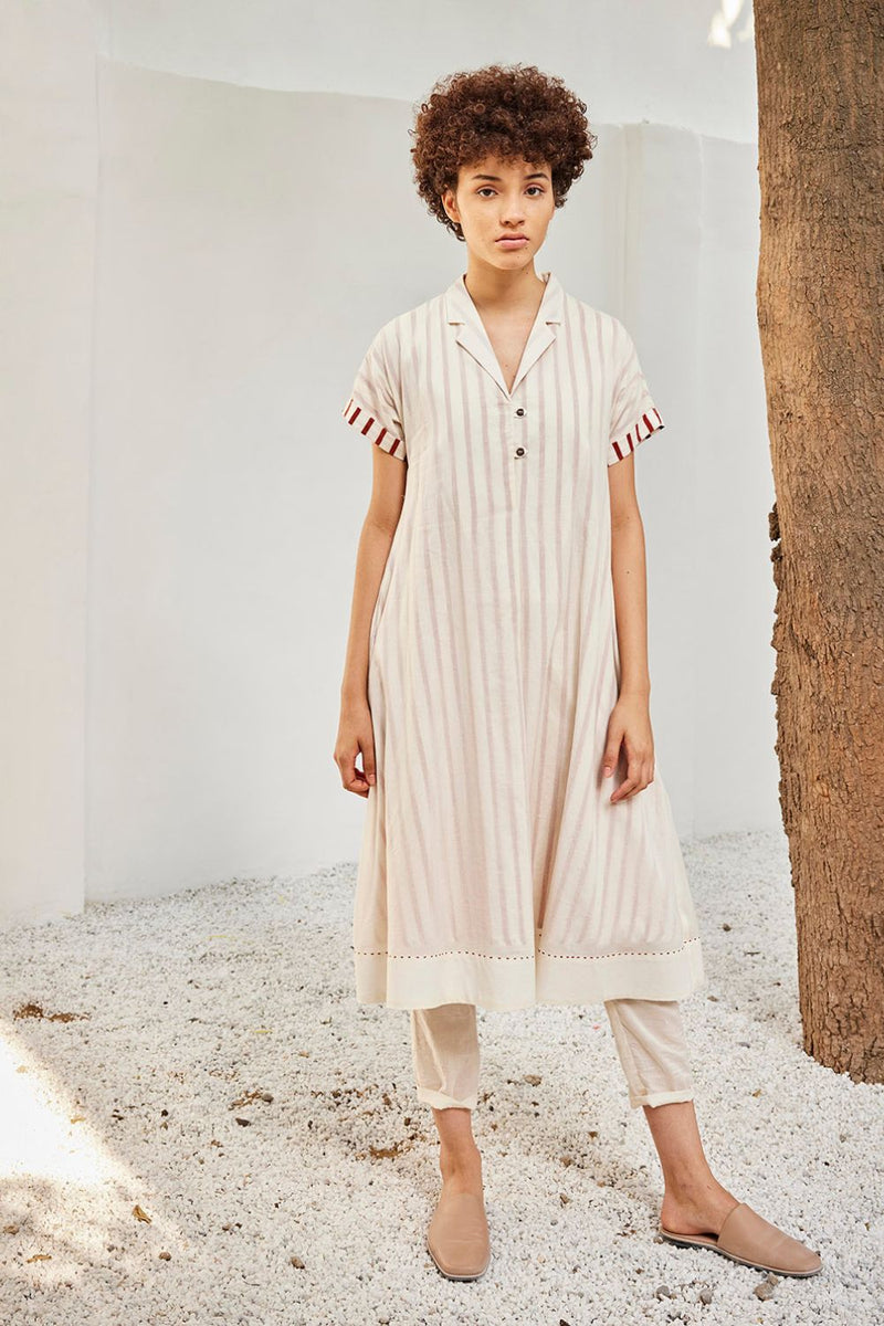 The echo co-ord set Co-ord Set by Khara Kapas in white for women Worldwide