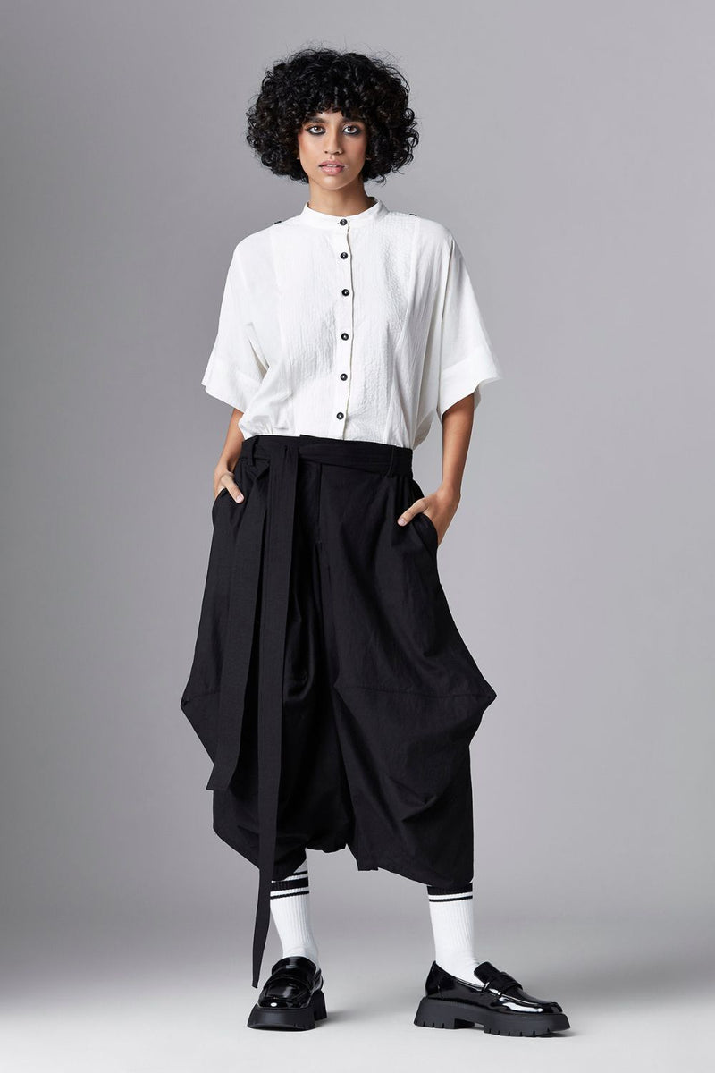 AXEL TROUSERS cotton Pants/Trousers by Chola in black color for women Worldwide