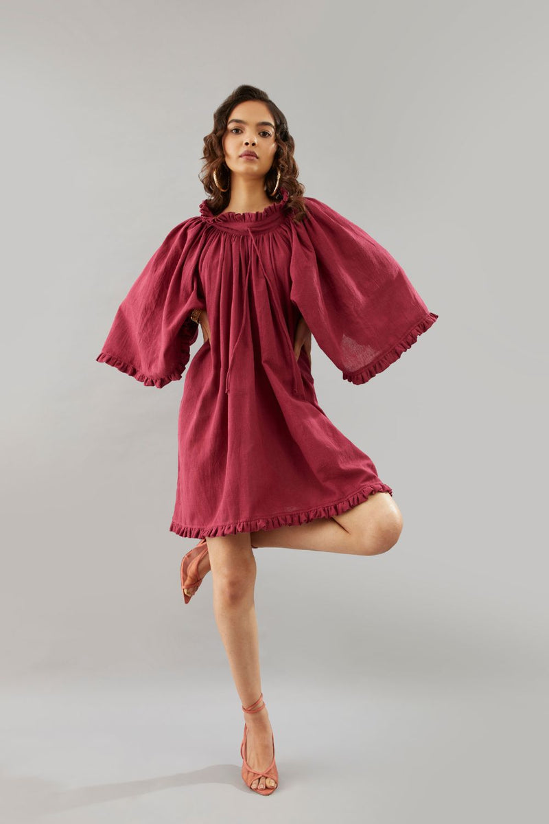 Poipu Ruffled dress cotton by Moborr for women Worldwide