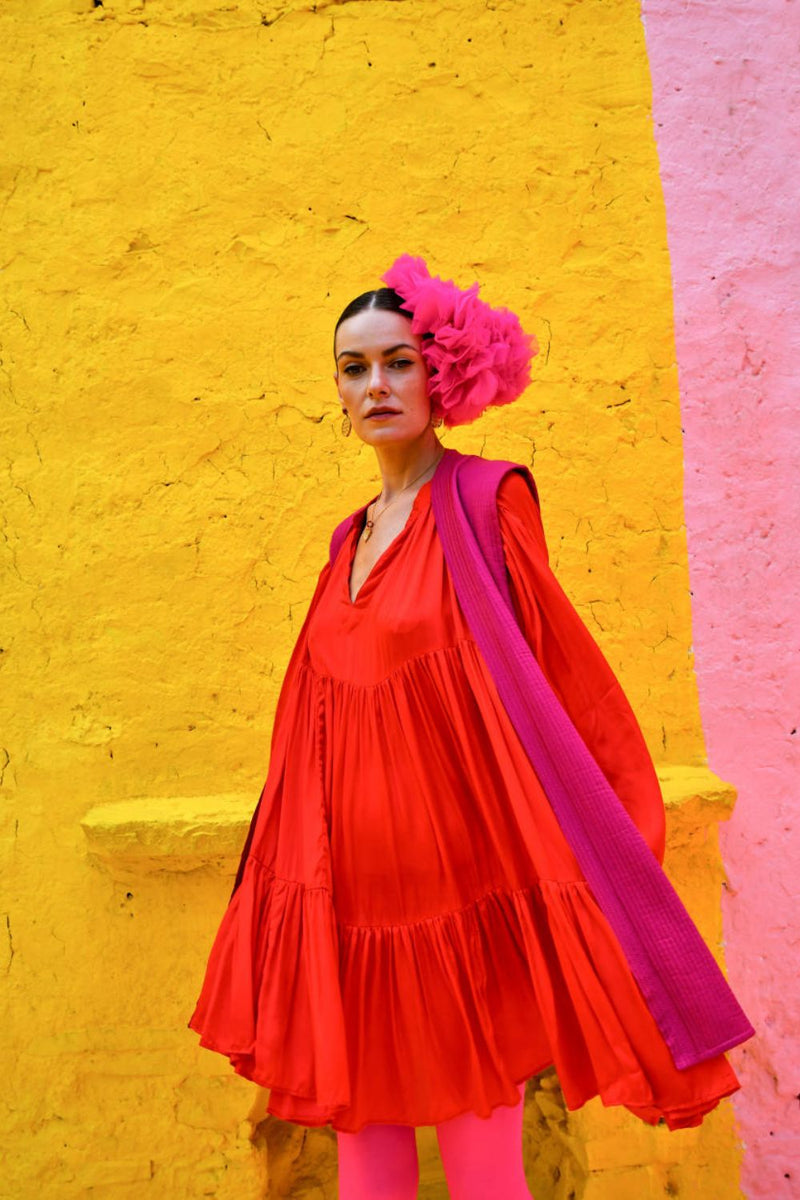 LOVE RED Dress by TOKREE in red color for women Worldwide