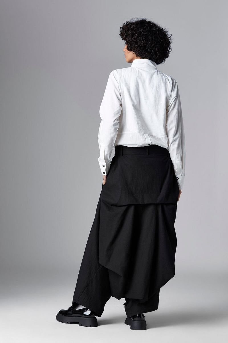 ABIR TROUSERS poplin Pants/Trousers by Chola in black color for women Worldwide