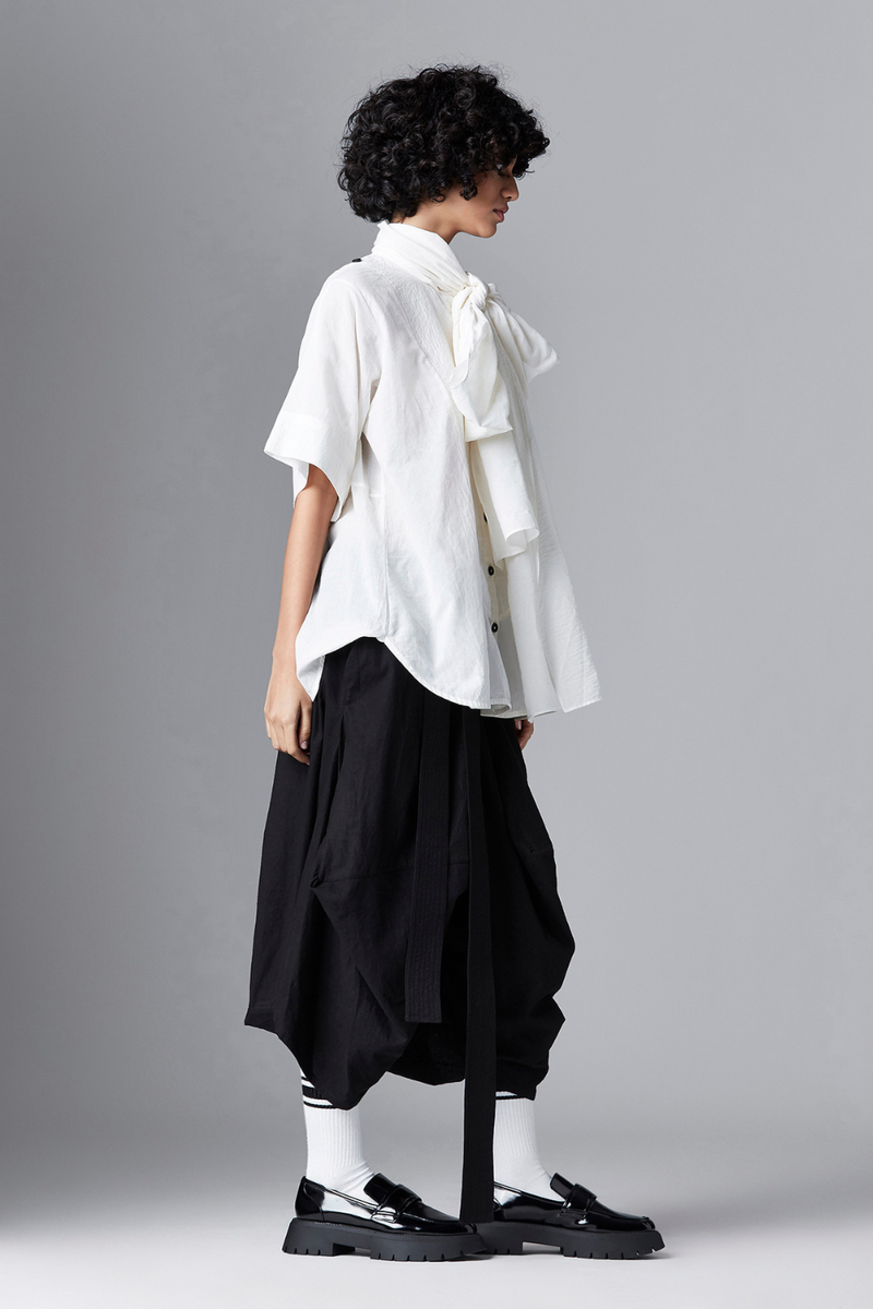 AYLIN SHIRT cotton Tops and Shirts by Chola in white color for women Worldwide