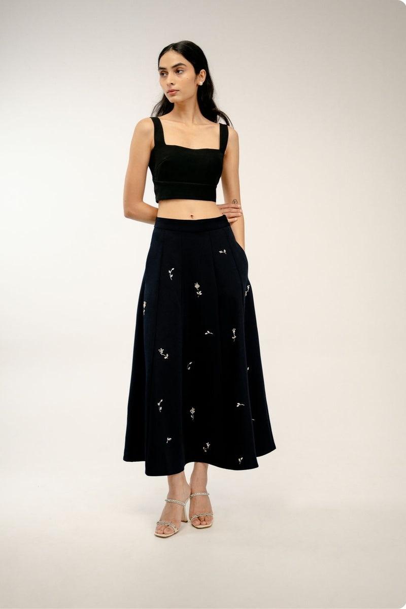 In Between Skirt japanese crepe skirt by Ode to Odd in black for women Worldwide