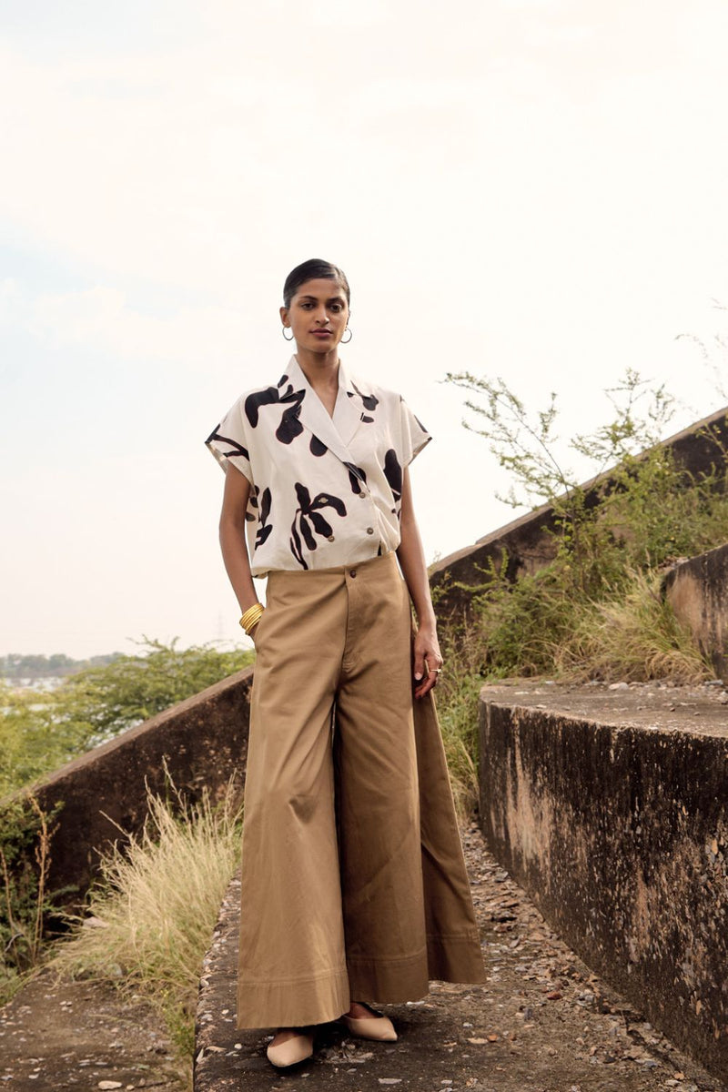 Serina trouser cotton by Khara Kapas for women Worldwide