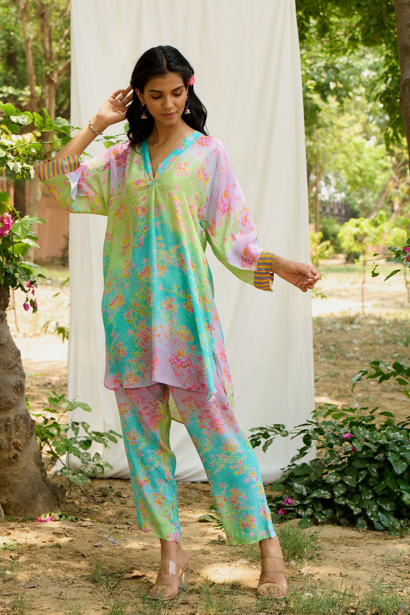 Peacock Kurta Set by Priti Prashant for women Worldwide
