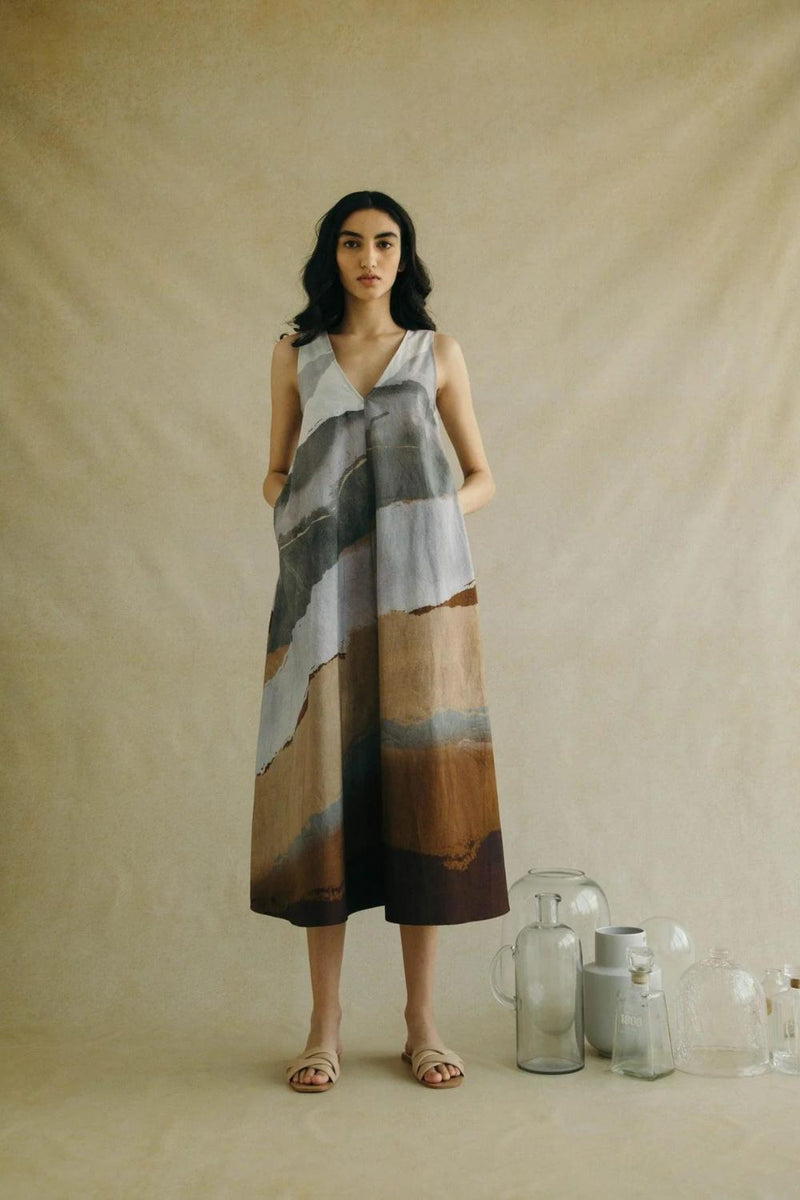 Ravine Dress - Dawn Print poplin by CORD for women Worldwide