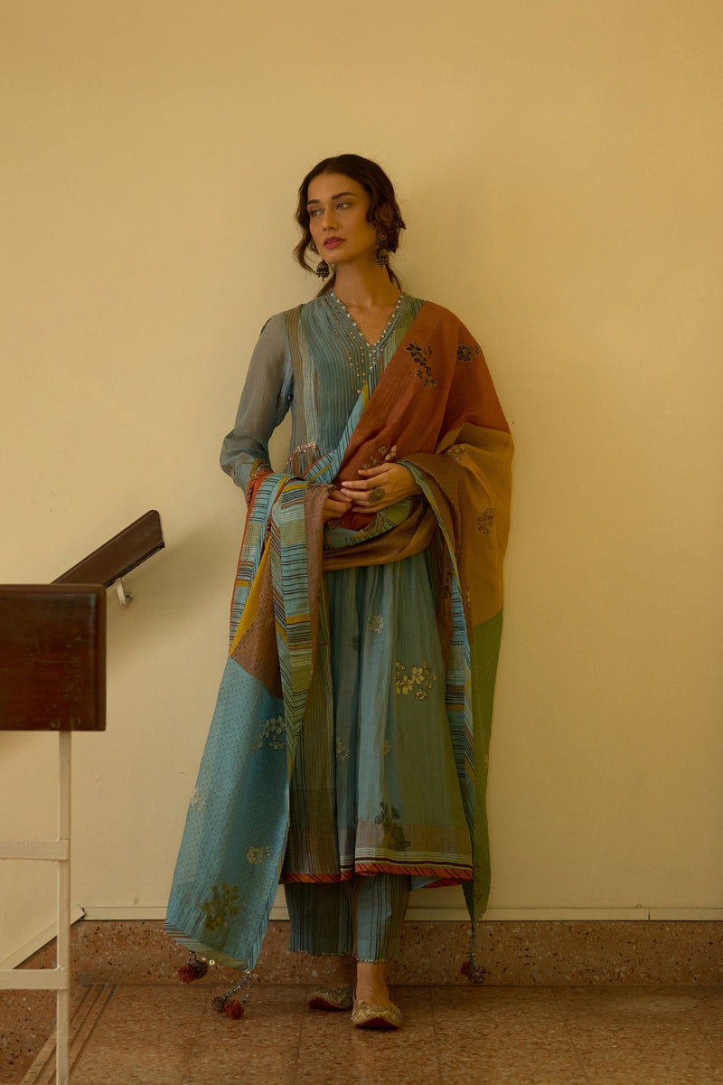 Raji Dupatta chanderi dupatta by SWATTI KAPOOR in multi-color for women Worldwide