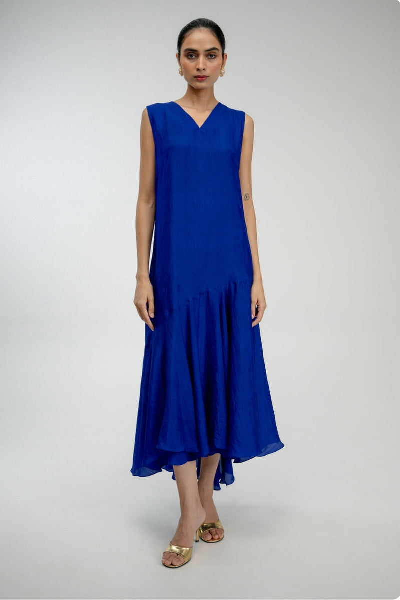 Dear Diary Dress mulberry silk dress by Ode to Odd in blue for women Worldwide