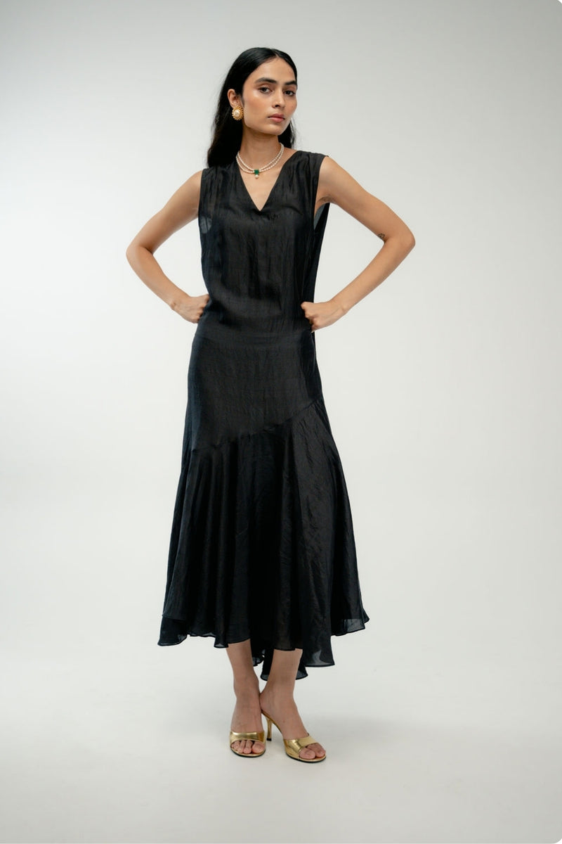 Pink Haze Dress mulberry silk dress by Ode to Odd in black for women Worldwide
