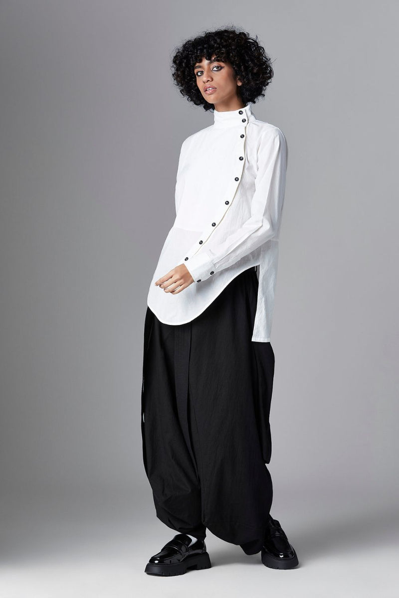 MIKA SHIRT cotton Tops and Shirts by Chola in white color for women Worldwide