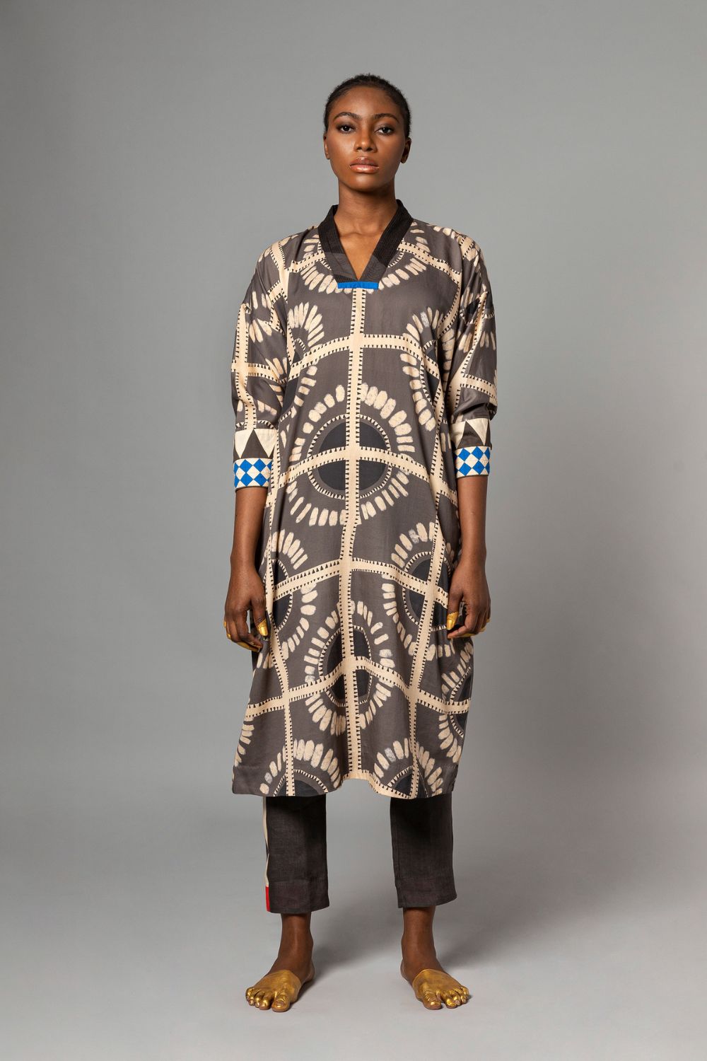 Kemis Charcoal Kaftan