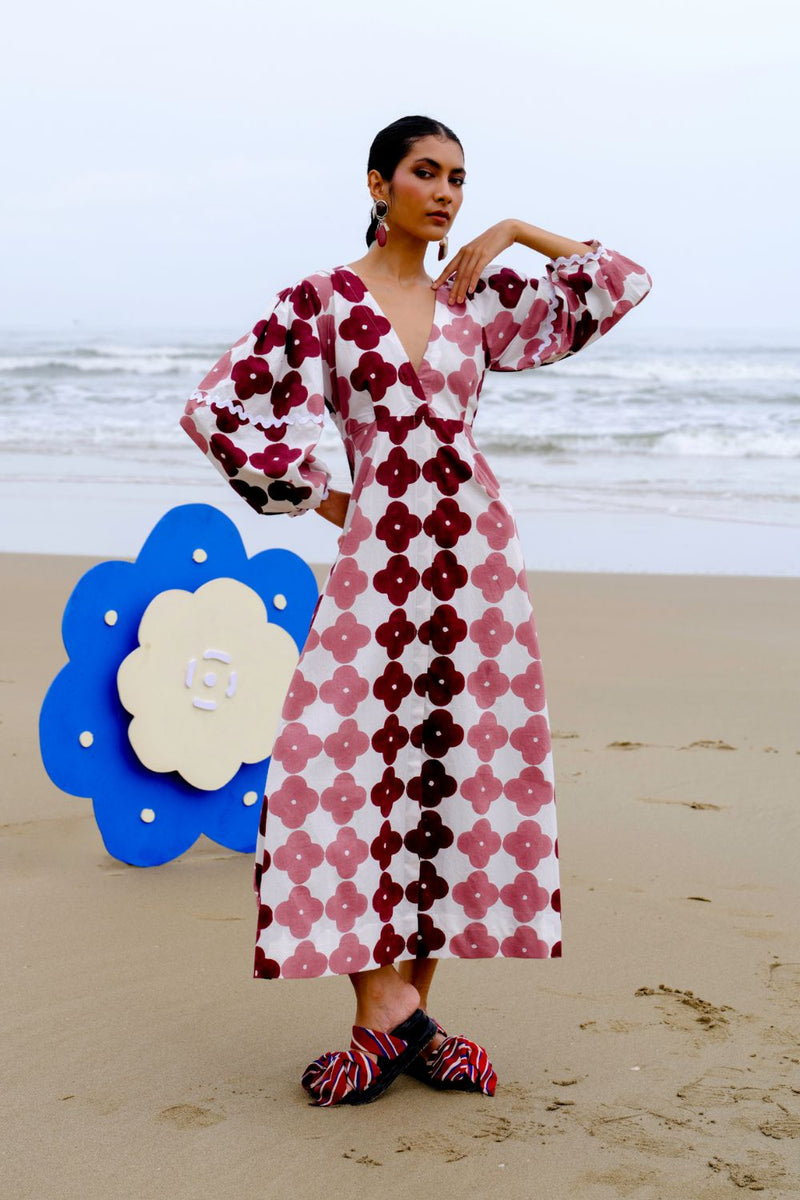 Okapi Peasant dress poplin by JodiLife for women Worldwide